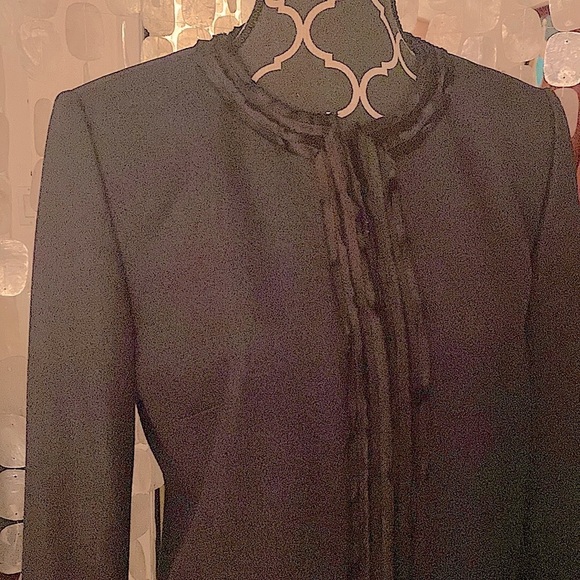 TAHARI Minimalist coat Size Medium Black - Picture 4 of 13